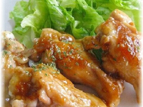 鶏手羽元の甘辛マーマレード煮